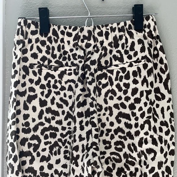 5/$15 J.crew leopard linen high rise pants - Picture 6 of 13